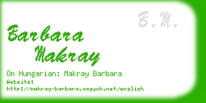 barbara makray business card